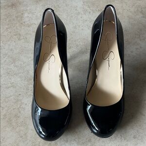 Size 8.5 Black Patent Leather Pumps